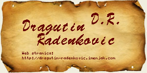 Dragutin Radenković vizit kartica
